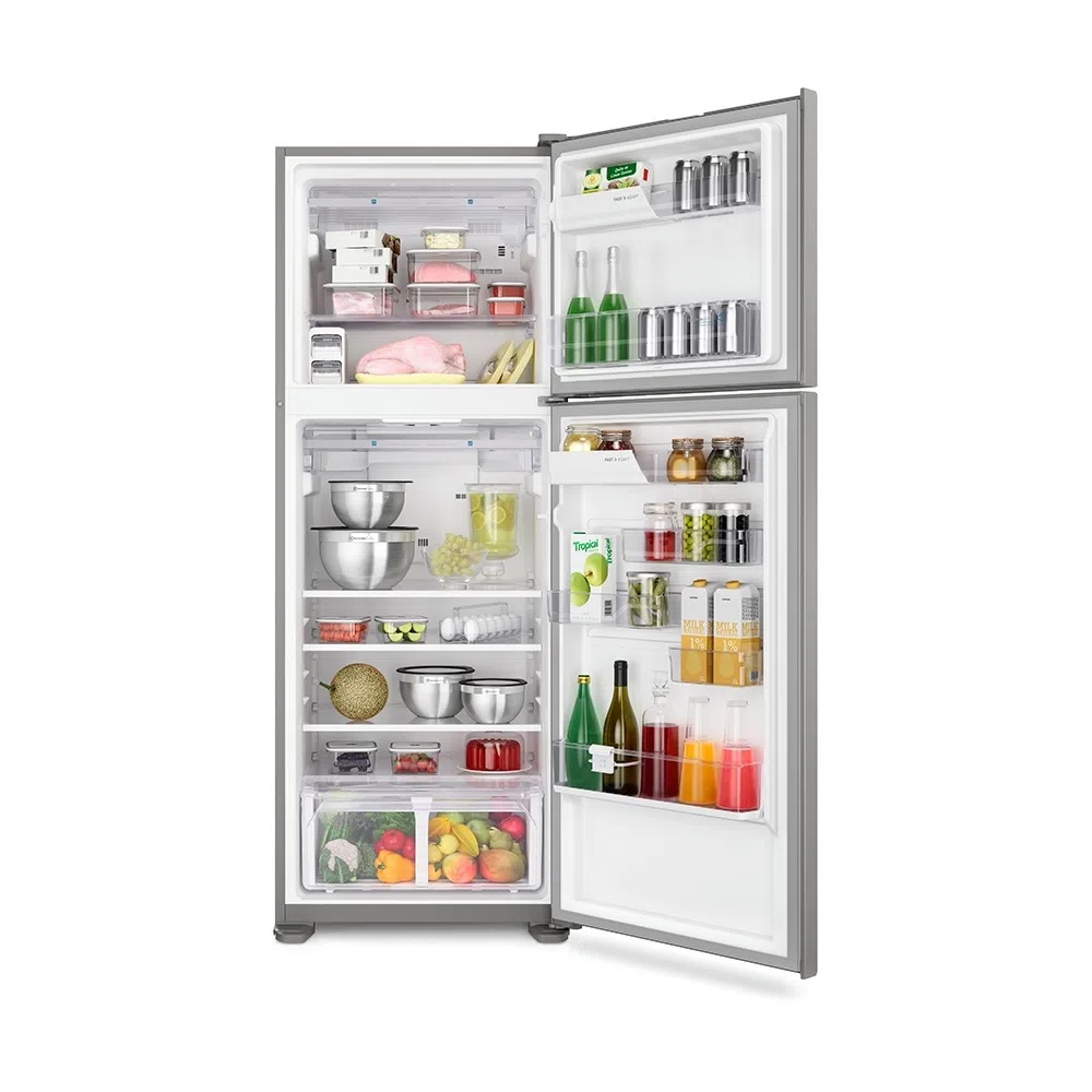 Refrigerador Electrolux Frost Free Inverter 474L Efficient Duplex Cor Inox (IT56S)
