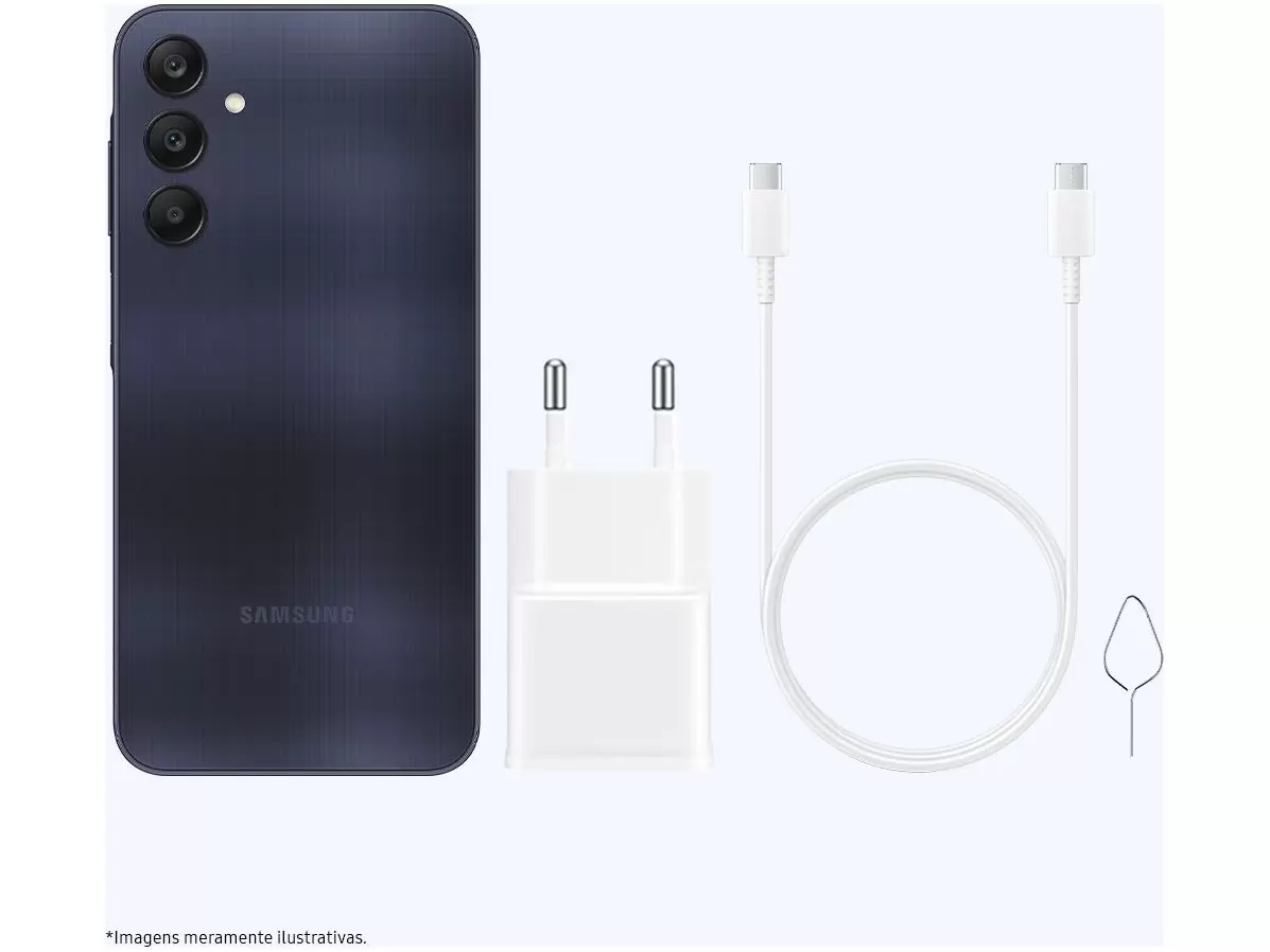 Smartphone Samsung Galaxy A25 6,5″ 256GB Azul Escuro 5G Bateria 5000mAh