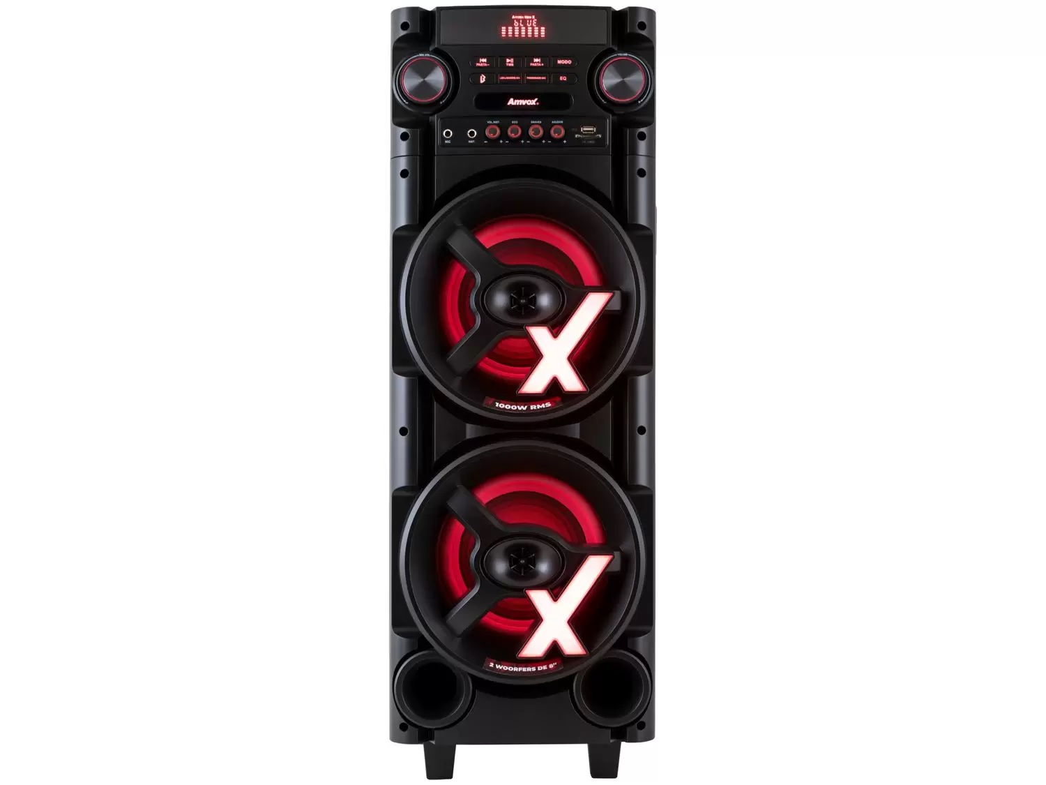 Caixa de Som Torre AMVOX ACA 1000 NEW X – Bluetooth 1000W RMS Amplificada