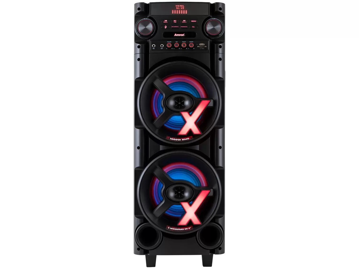 Caixa de Som Torre AMVOX ACA 1000 NEW X – Bluetooth 1000W RMS Amplificada