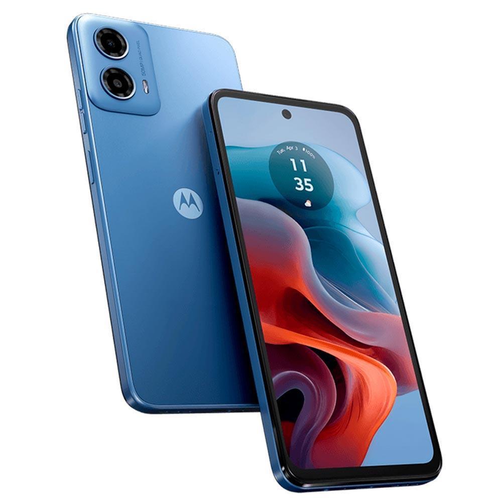 Smartphone Motorola Moto G34 128GB Azul 5G 4GB + 4GB RAM Boost 6,5″ Câm. Dupla + Selfie 16MP Dual Chip